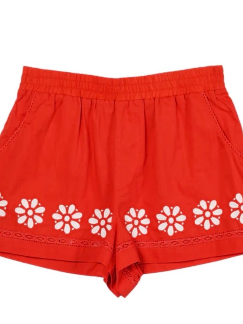 Ciao Lucia Samaya Clay Embroidered Cotton Voile Short